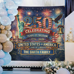 Usa 250th Anniversary Backdrop Semiquincentennial 1776-2026 - Personalized Backdrop