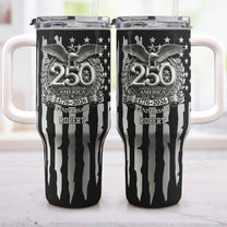 USA 250th Anniversary Gift For Him - Personalized 40oz Tumbler With Straw