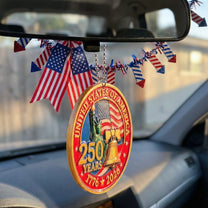 USA 250th Anniversary Resin Ornament, 1776-2026 Liberty Bell Decoration, Patriotic Ornament