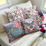 USA 250th Anniversary Floral American Flag - Personalized Pillow (Insert Included)