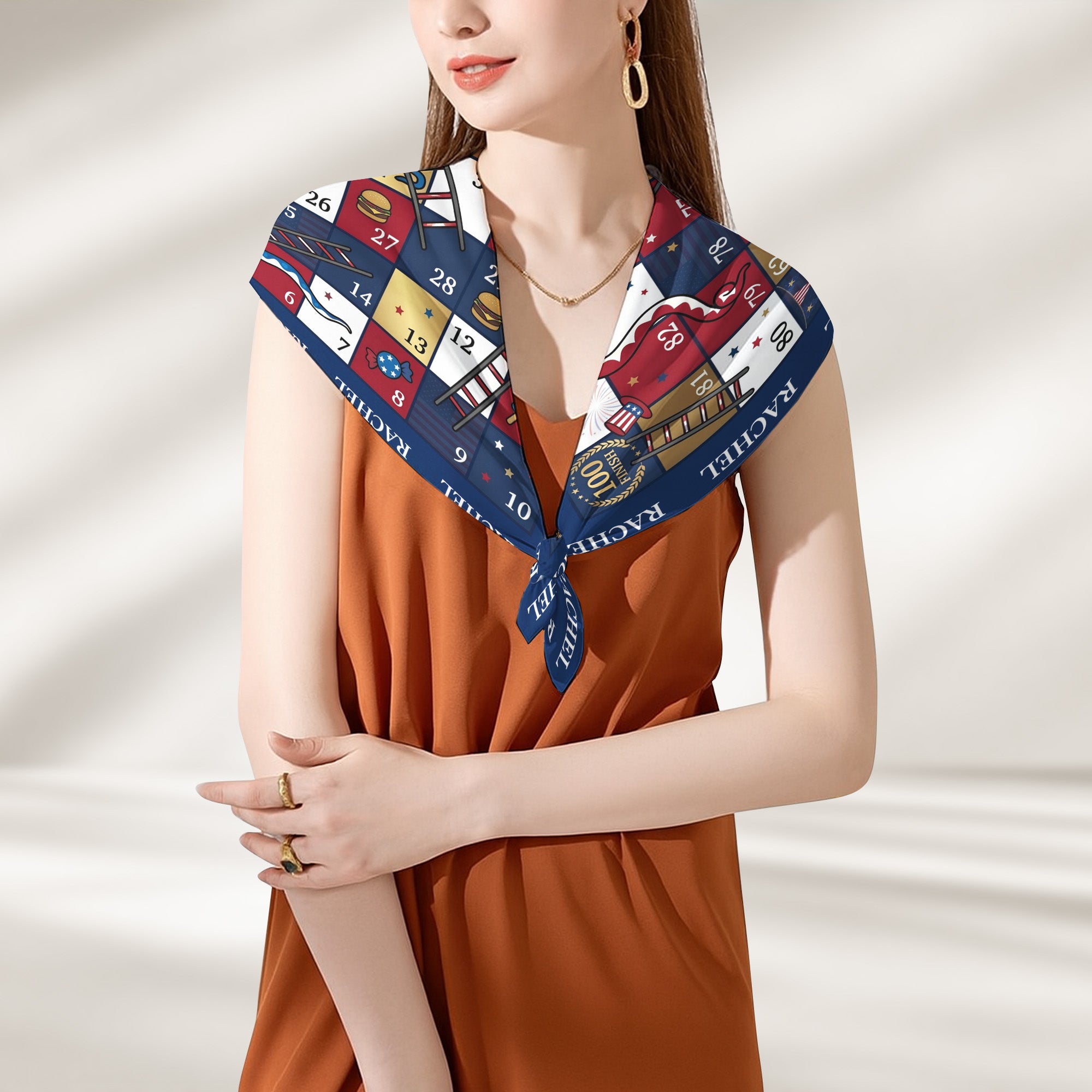 Usa-250Th-Anniversary-Games-For-Kids-Personalized-Scarf-5
