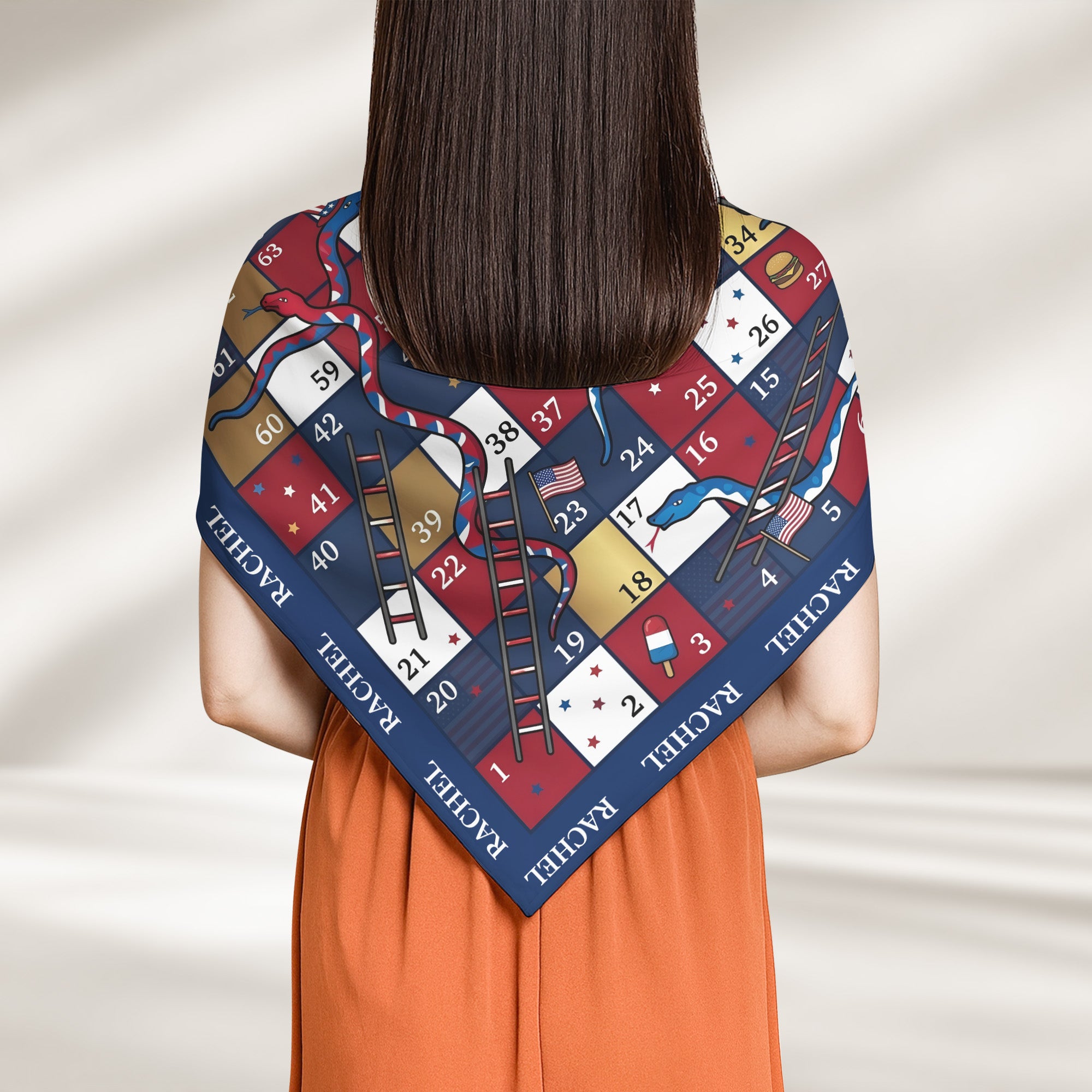 Usa-250Th-Anniversary-Games-For-Kids-Personalized-Scarf-6