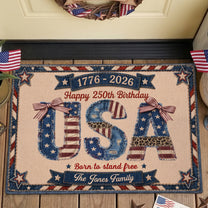 Usa-250Th-Birthday-Faux-Denim-Pattern-Personalized-Doormat-1