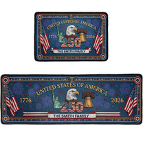 Usa-250-Years-Of-Freedom-Faux-Pattern-Personalized-Runner-Rug-3