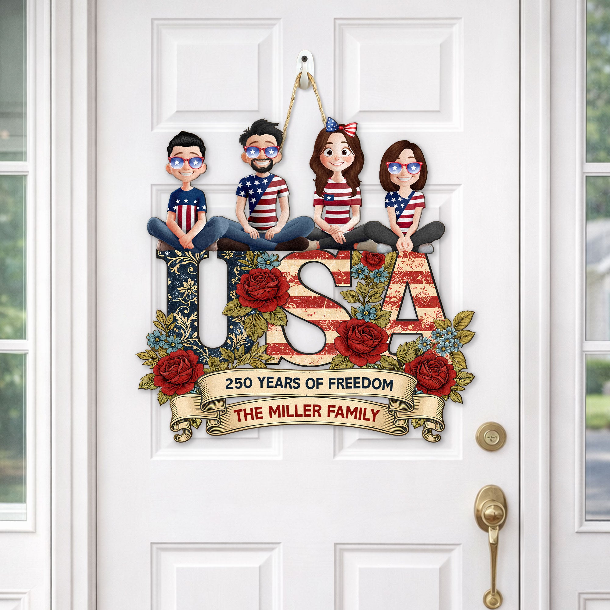 Usa-250-Years-Of-Freedom-Personalized-Wood-Sign-1
