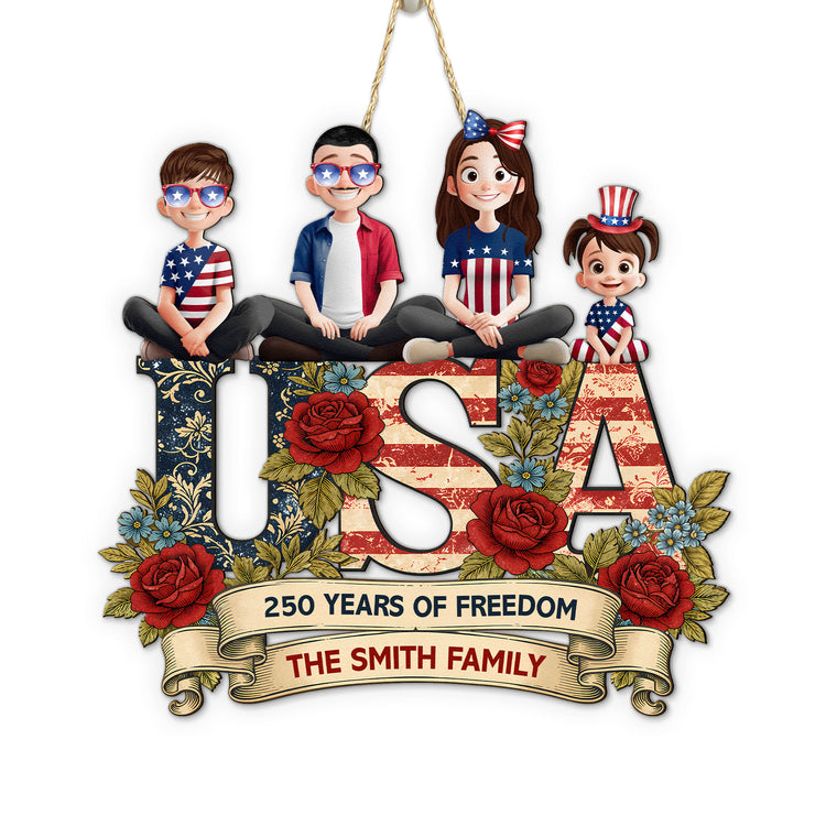 Usa-250-Years-Of-Freedom-Personalized-Wood-Sign-3