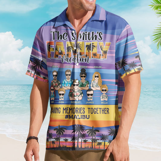 Vacation With Family - Personalized Hawaiian Shirt