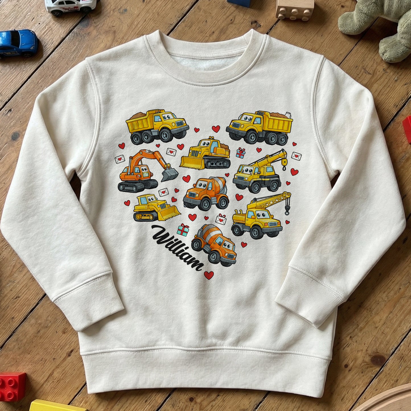 Valentine Monster Truck Dinosaur Construction Racing Car Gift For Boy - Personalized Shirt