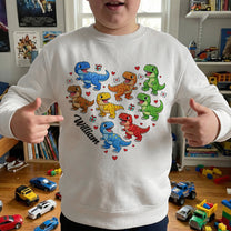 Valentine Monster Truck Dinosaur Construction Racing Car Gift For Boy - Personalized Shirt