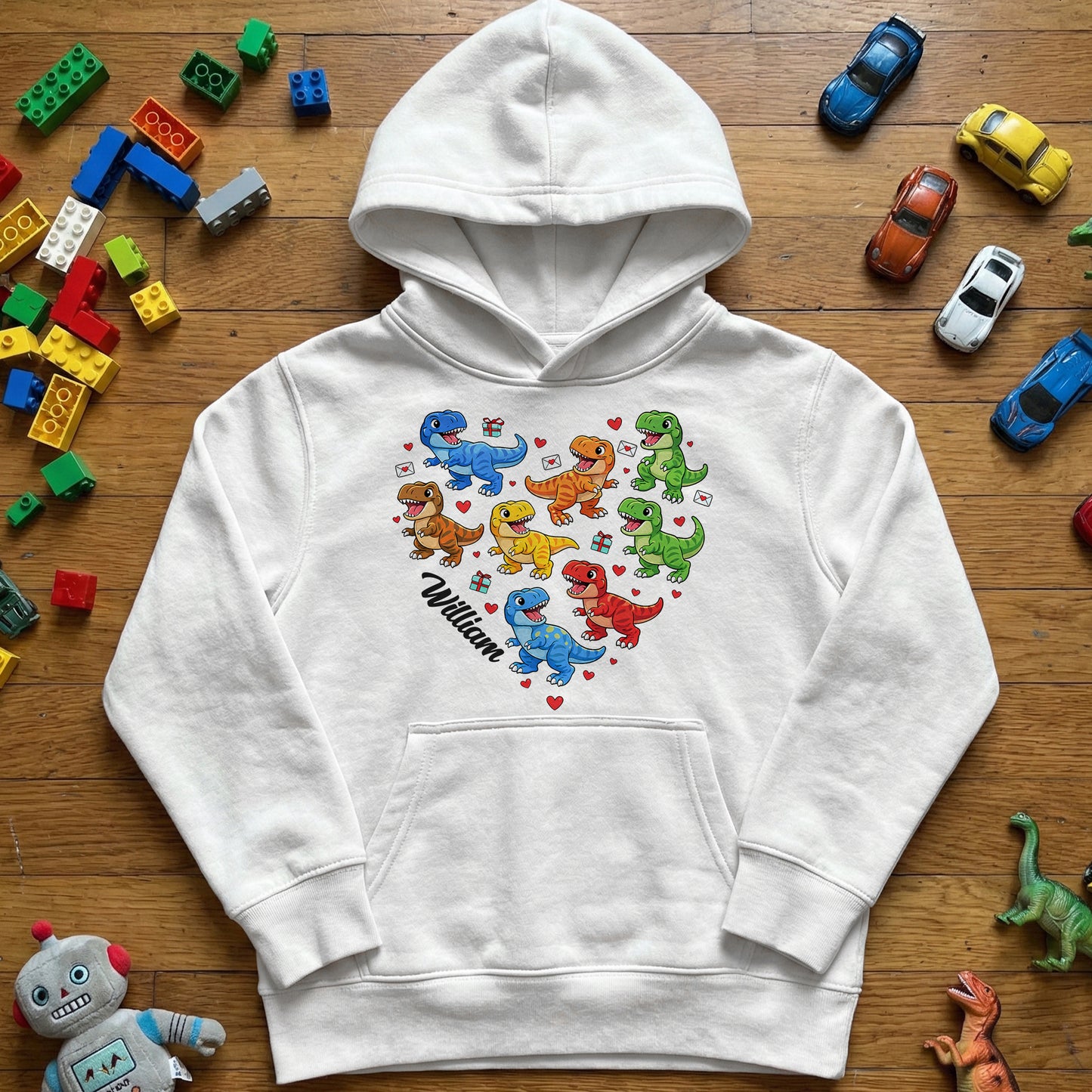 Valentine Monster Truck Dinosaur Construction Racing Car Gift For Boy - Personalized Shirt