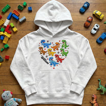 Valentine Monster Truck Dinosaur Construction Racing Car Gift For Boy - Personalized Shirt