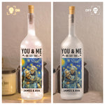 Van Gogh Style You & Me We Got This - Personalized Photo Bottle Lamp