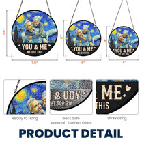 Van Gogh Style You & Me We Got This - Personalized Photo Stained Glass Window Hanging Suncatcher