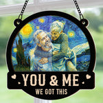 Van Gogh Style You & Me We Got This - Personalized Photo Window Hanging Suncatcher Ornament
