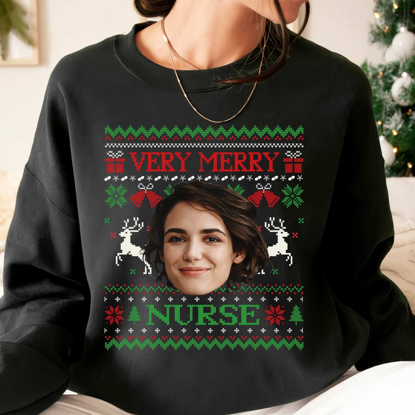Very Merry Nurse - Personalized Sweatshirt