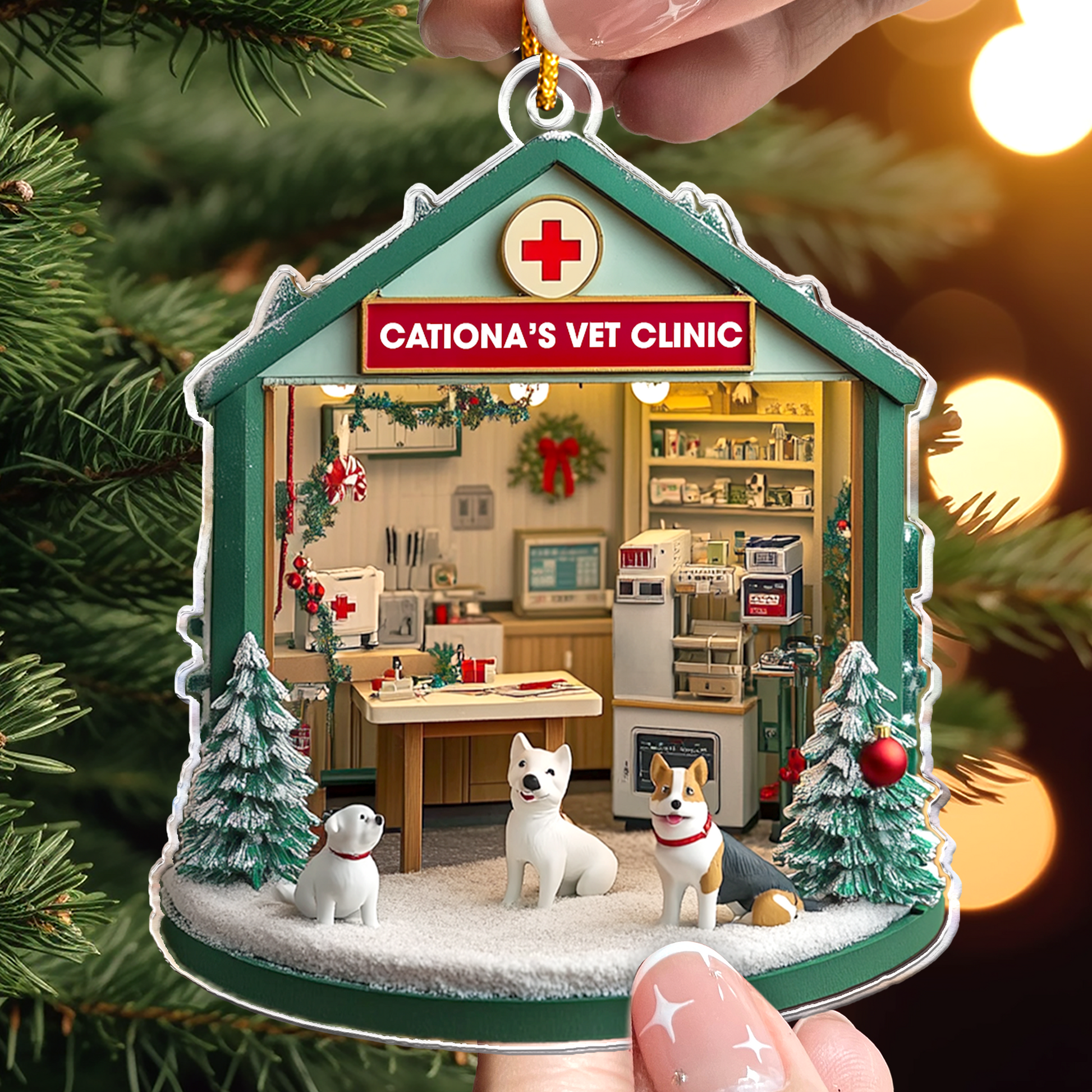Vet Clinic Ornament Veterinarian Clinic Christmas Decoration