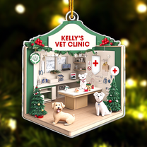 Vet Clinic Ornament - Veterinarian Clinic Christmas Decoration - Personalized Acrylic Ornament