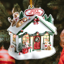 Vet Clinic Ornament - Veterinarian Clinic Christmas Decoration - Personalized Acrylic Ornament