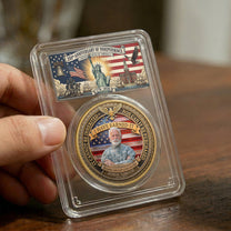 Veteran Memorial 250 Years Of Freedom Keepsake Upload Photo - Personalized Coin