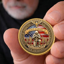 Veteran Memorial 250 Years Of Freedom Keepsake Upload Photo - Personalized Coin