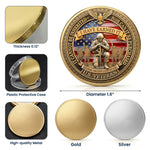 Veteran Memorial 250 Years Of Freedom Keepsake Upload Photo - Personalized Coin