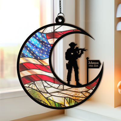 Veteran Memorial 250th Anniversary Tribute - Personalized Window Hanging Suncatcher