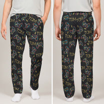 Video Game, Game Controller, Custom Name - Personalized Sweatpants, Lounge Pants With Pockets
