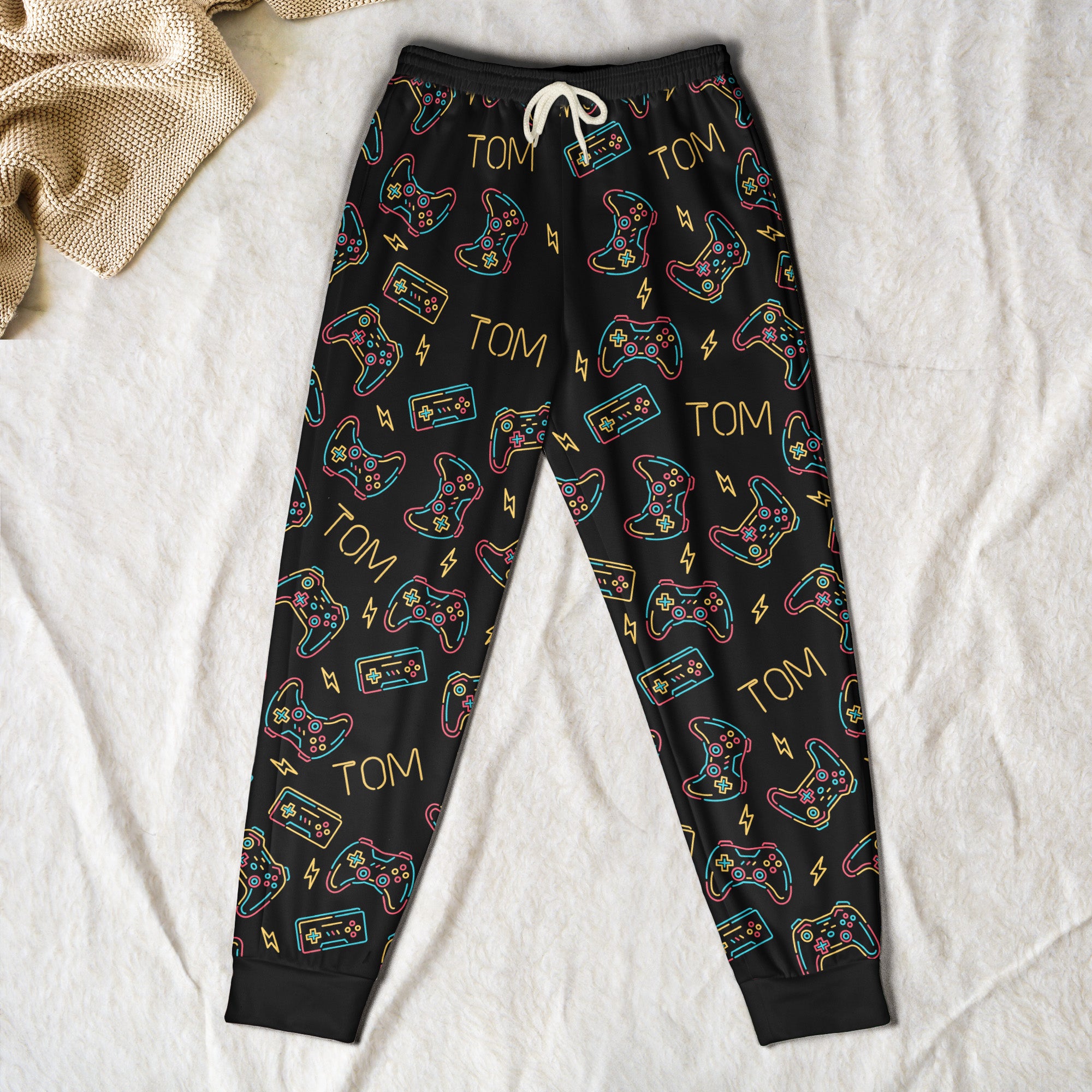 Video Game, Game Controller, Custom Name - Personalized Sweatpants, Lounge Pants With Pockets