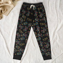 Video Game, Game Controller, Custom Name - Personalized Sweatpants