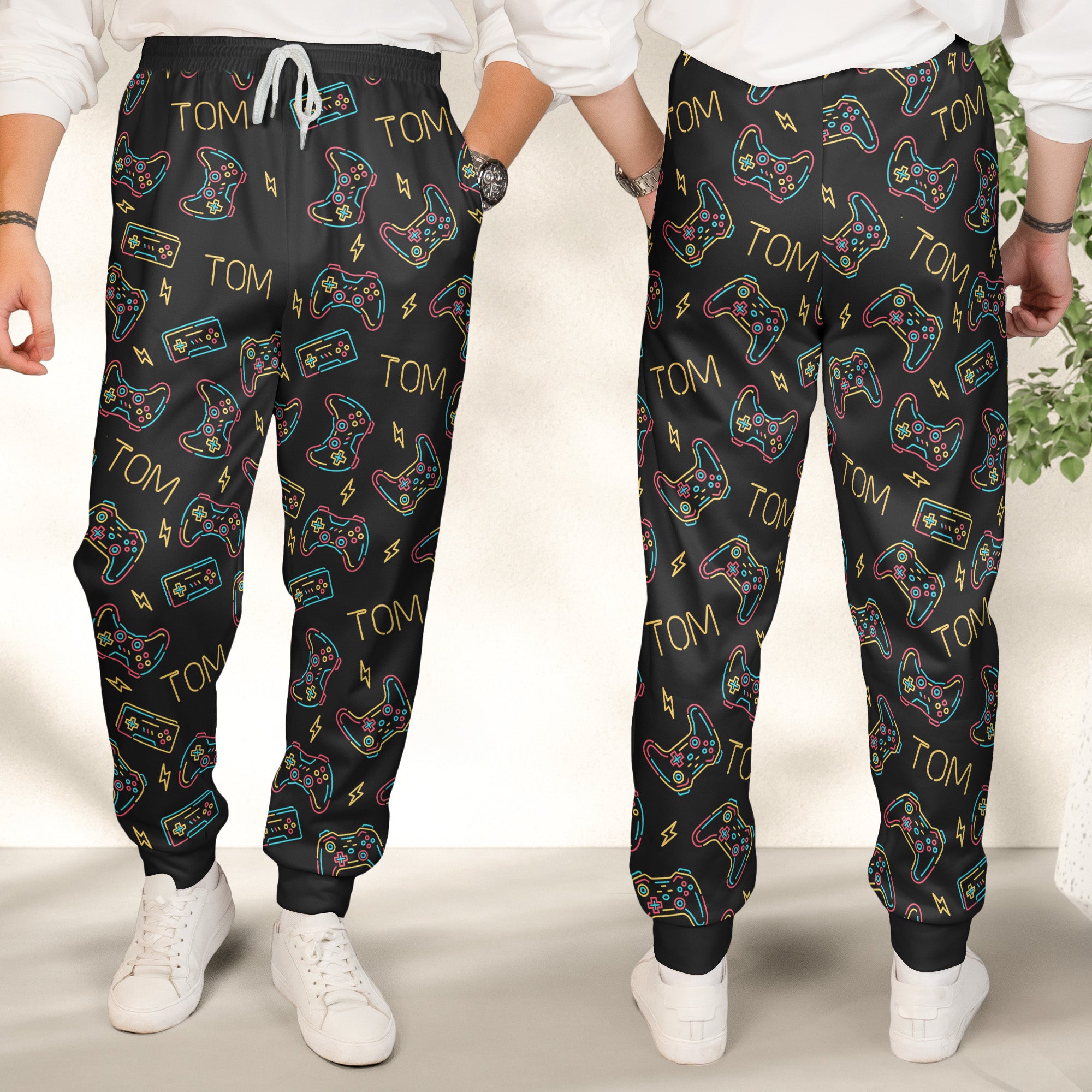Video Game, Game Controller, Custom Name - Personalized Sweatpants, Lounge Pants With Pockets