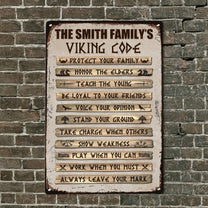 Viking Code Gif, Ethnic Norse, Norse Mythology - Personalized Metal Sign