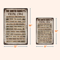 Viking Code Gif, Ethnic Norse, Norse Mythology - Personalized Metal Sign