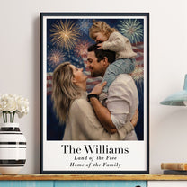 Vintage 4Th Of July Fine Art Oil Painting Style - Personalized Photo Poster