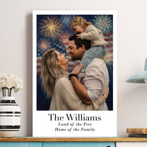 Vintage 4Th Of July Fine Art Oil Painting Style - Personalized Photo Poster