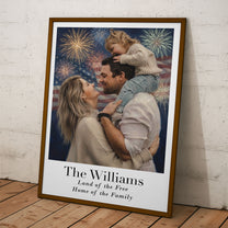 Vintage 4Th Of July Fine Art Oil Painting Style - Personalized Photo Poster