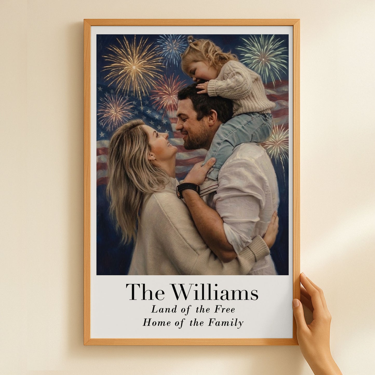 Vintage 4Th Of July Fine Art Oil Painting Style - Personalized Photo Poster