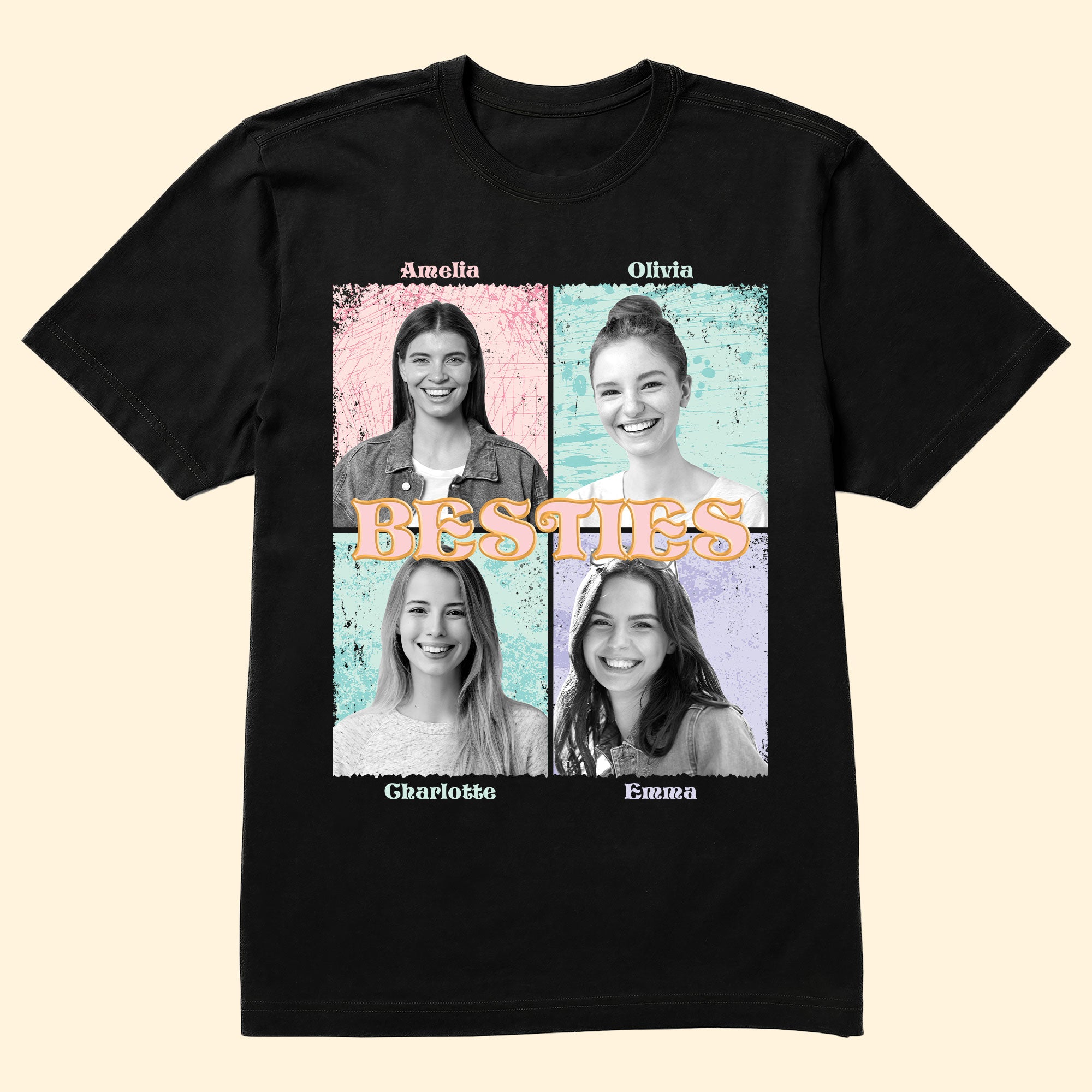 Vintage 90s Besties - Personalized Photo Shirt