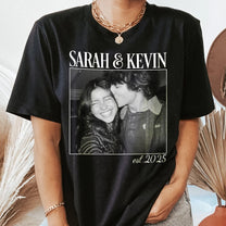 Vintage Couple Picture Matching, Anniversary Gift, Valentine's Day Gifts - Personalized Photo Comfort Tee