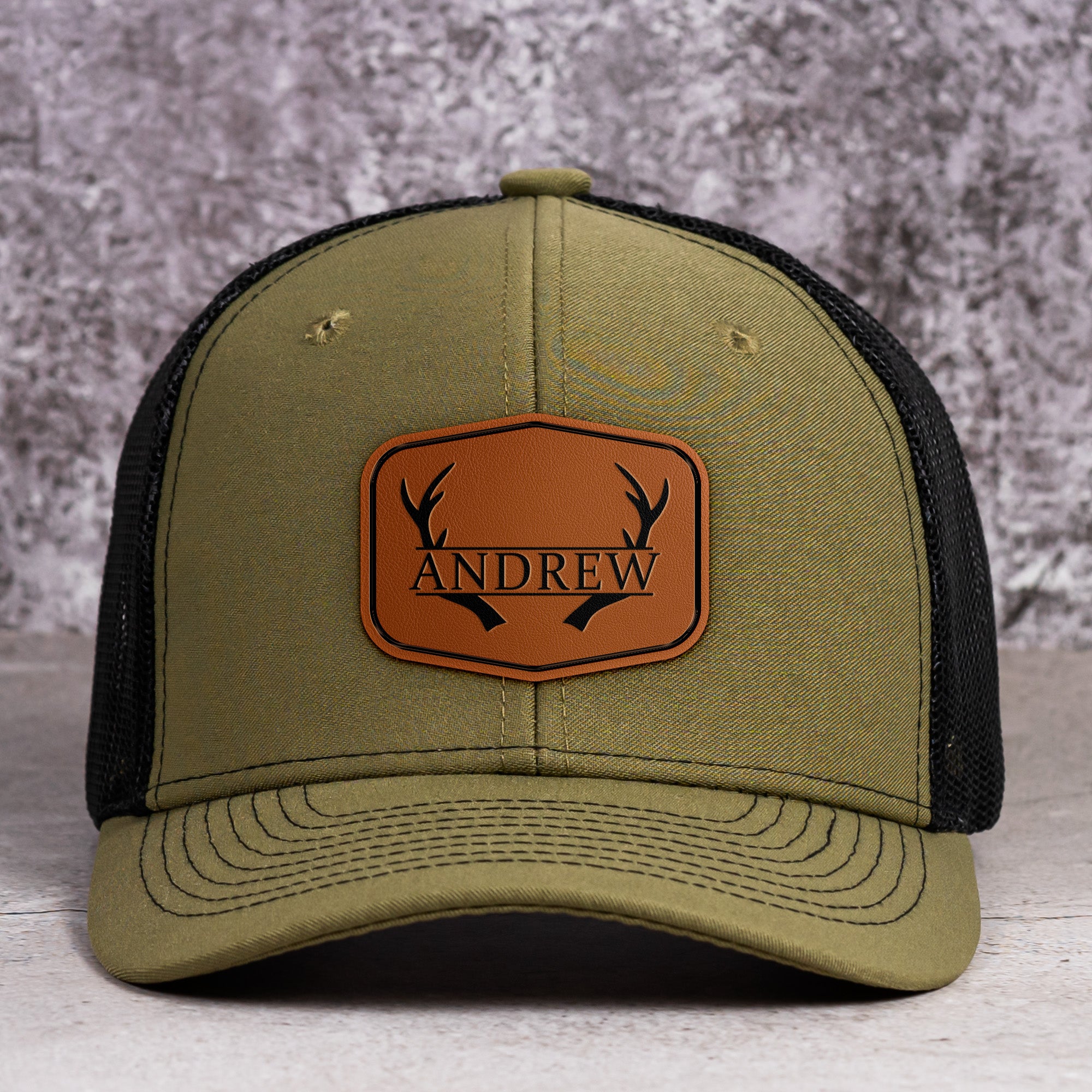 Father's Day Gifts, Vintage Custom Name & Symbols For Men, Husband, Dad - Personalized Leather Patch Hat