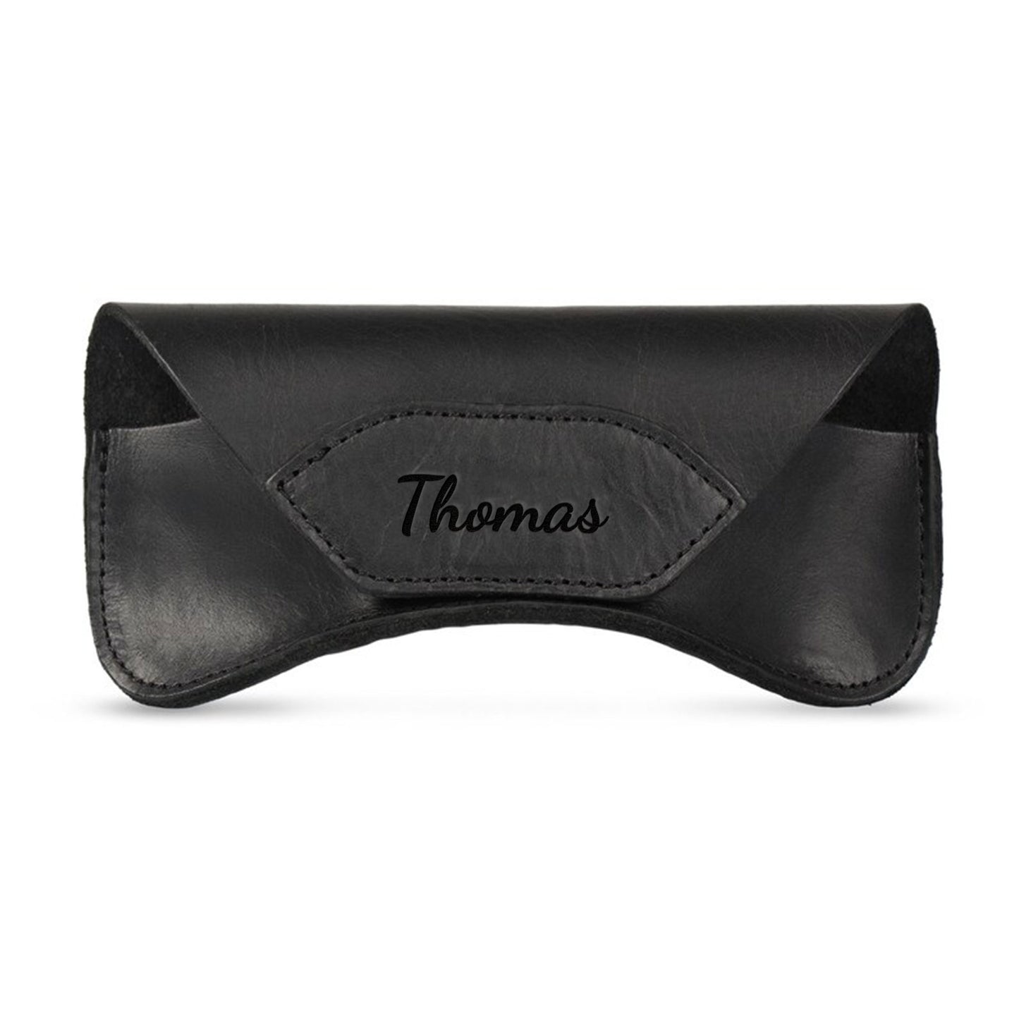 Vintage Custom Name, Initial For Men, Grandpa, Husband, Dad - Personalized Leather Glasses Case