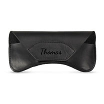 Vintage Custom Name, Initial For Men, Grandpa, Husband, Dad - Personalized Leather Glasses Case