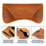Vintage Custom Name, Initial For Men, Grandpa, Husband, Dad - Personalized Leather Glasses Case