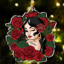 Vintage Latin Girl - Personalized Acrylic Ornament