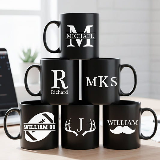 Vintage Monogram - Coworker Gifts - Personalized Mug