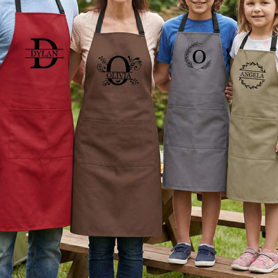 Vintage Monogram - Personalized Apron
