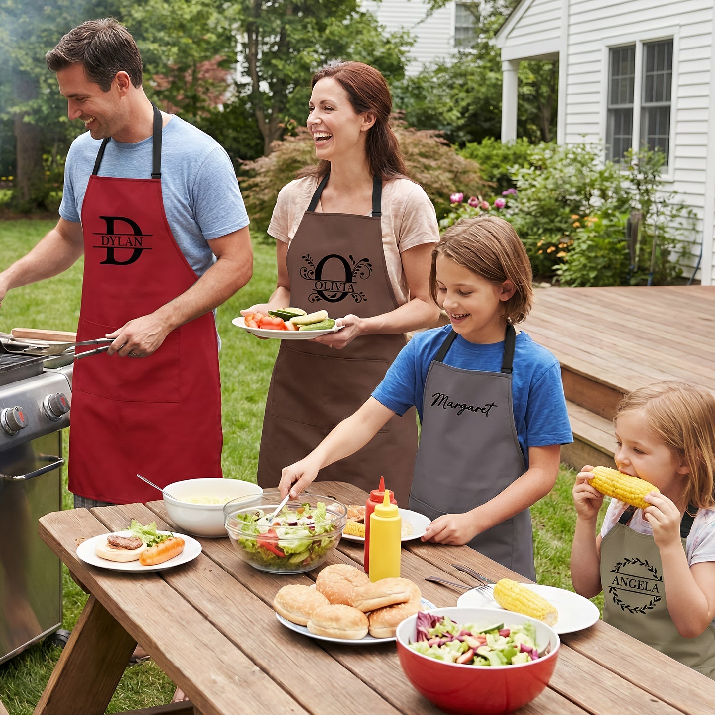 Vintage Monogram - Personalized Apron
