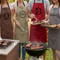 Vintage Monogram - Personalized Apron