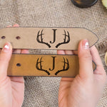 Vintage Monogram - Personalized Engraved Leather Belt