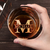 Vintage Monogram - Personalized Engraved Whiskey Glass