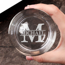 Vintage Monogram - Personalized Engraved Whiskey Glass